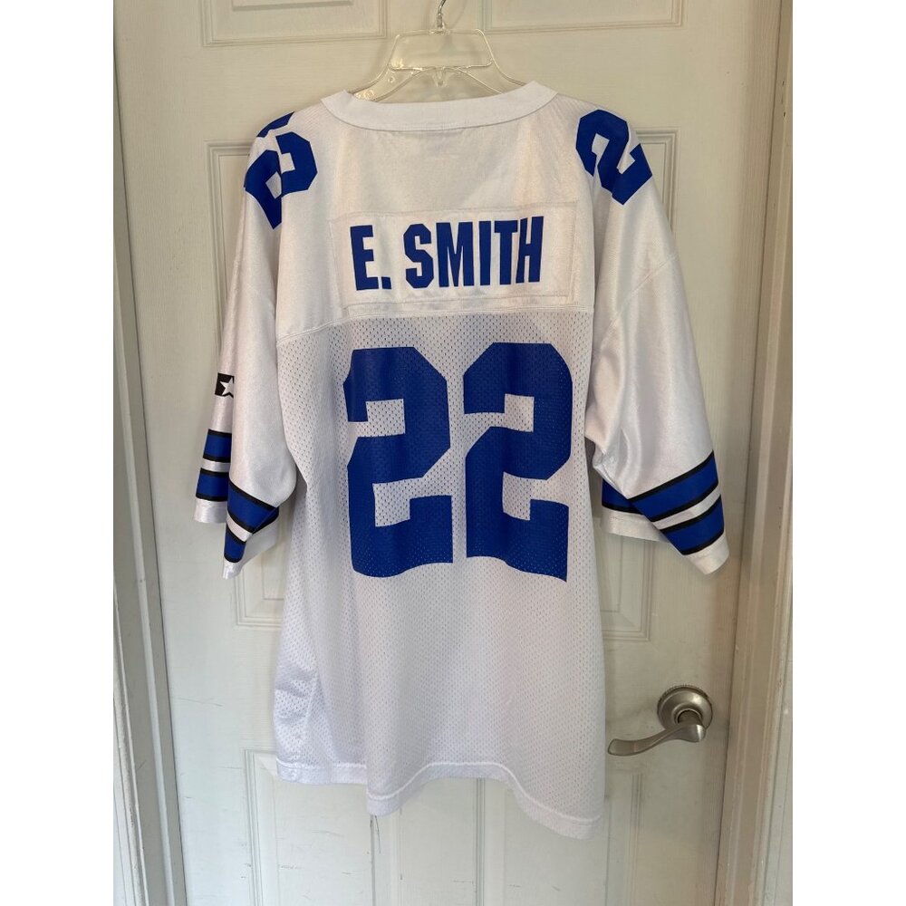 Vintage 1995 Starter Emmitt Smith Home White Dallas Cowboys Jersey Size 54 (XXL) - Picture 2 of 9